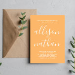 Wahre Einfachheit 1 Sorbet Minimalistische Hochzei Einladung<br><div class="desc">Diese einfache und wunderschöne Hochzeitseinladung ist perfekt für den Minimalisten in uns allen! Bitte kontaktieren Sie mich,  wenn Sie Hilfe bei der Anpassung des Textes dieser Hochzeitseinladung wünschen.</div>