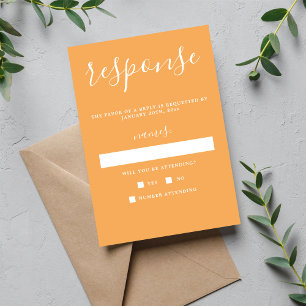 Wahre Einfachheit 1 Sorbet-Minimalistischer Hochze RSVP Karte