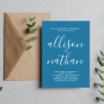 Wahre Einfachheit 1 Winter Blau Minimalistische Ho Einladung<br><div class="desc">Diese einfache und wunderschöne Hochzeitseinladung ist perfekt für den Minimalisten in uns allen! Bitte kontaktieren Sie mich,  wenn Sie Hilfe bei der Anpassung des Textes dieser Hochzeitseinladung wünschen.</div>