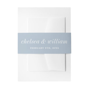 Wahre Einfachheit 2 Braut Groom Ice Blue Wedding Einladungsbanderole