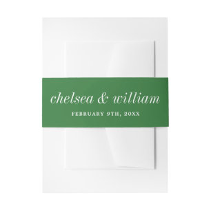 Wahre Einfachheit 2 Brautgroom Wiese Green Wedding Einladungsbanderole
