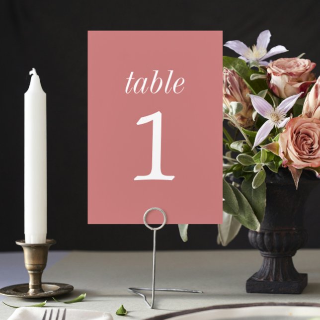 Wahre Einfachheit 2 Dusty Rose Hochzeit Tischnumme Tischnummer (Von Creator hochgeladen)