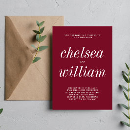 Wahre Einfachheit 2 Minimalistische Hochzeit in Bu Einladung