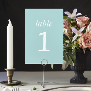 Wahre Einfachheit 2 Ocean Mist Wedding Tischnummer