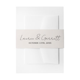 Wahre Einfachheit 3 Braut und Groom Wedding Einladungsbanderole