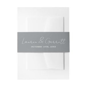 Wahre Einfachheit 3 Brautbäume Name Stone Wedding Einladungsbanderole