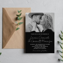 Wahre Einfachheit 3 Moderne Schwarze Foto Hochzeit