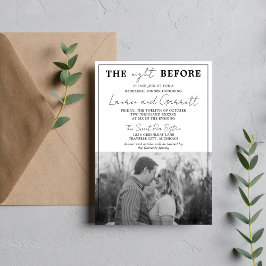 Wahre Einfachheit 3 Schwarz-Weiß-Probe-Abendessen Einladung