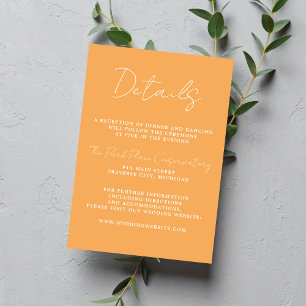 Wahre Einfachheit 3 Script Minimal Sorbet Hochzeit Begleitkarte