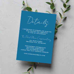 Wahre Einfachheit 3 Script Minimale Winterhochzeit Begleitkarte