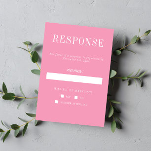Wahre Einfachheit 6 Ballet Minimalistische Hochzei RSVP Karte