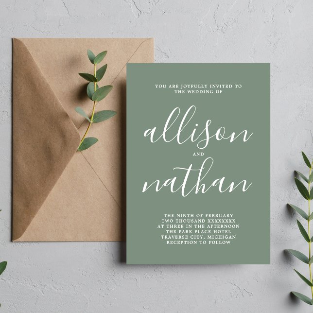 Wahre Einfachheit, Minimalistische Hochzeit von Du Einladung (Von Creator hochgeladen)
