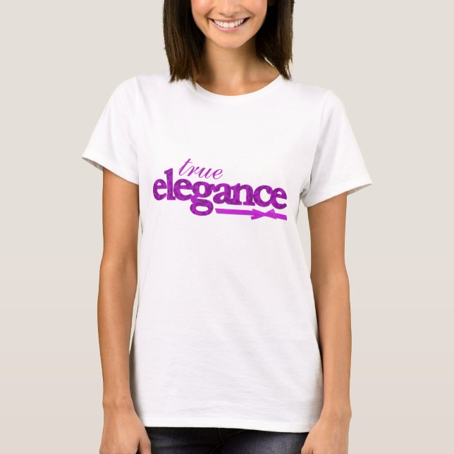 Wahre Eleganz lila Damask & Band T - Shirt (Vorderseite)