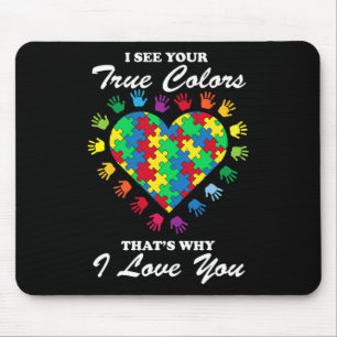 Wahre Farben Rätsel Cooles Autismus Bewusstsein Gi Mousepad