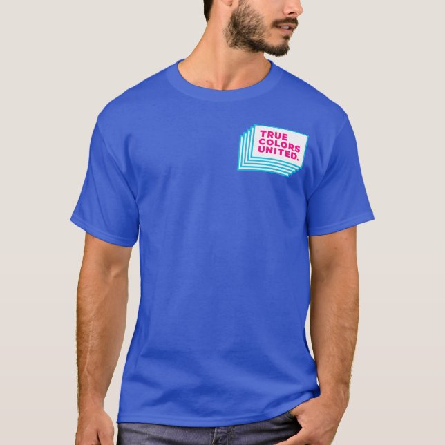 Wahre Farben vereinigten das Shirt (blau) (Vorderseite)