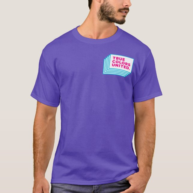 Wahre Farben vereinigten das Shirt (lila) (Vorderseite)