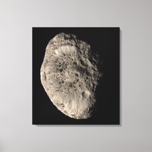 Wahre Farbmosaik von Saturns Mond Hyperion Leinwanddruck