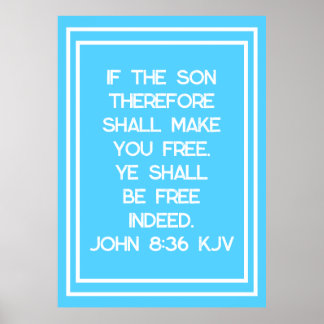 Wahre Freiheit in Christi Bibel Verse Typografie Poster