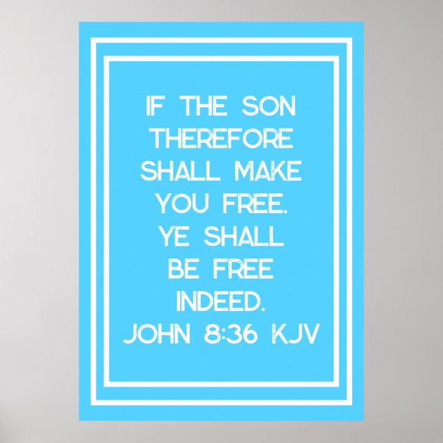 Wahre Freiheit in Christi Bibel Verse Typografie Poster (Vorne)