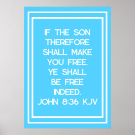 Wahre Freiheit in Christi Bibel Verse Typografie Poster