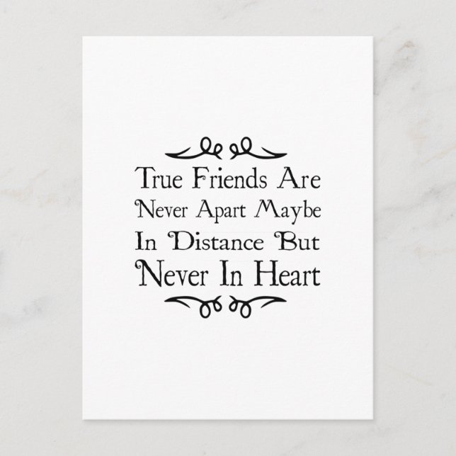 Wahre Freunde sind nie dabei Postkarte (Vorderseite)