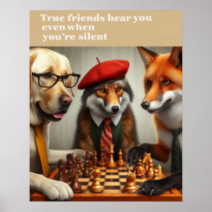 Wahre Freunde verstehen dich, ohne zu reden Poster