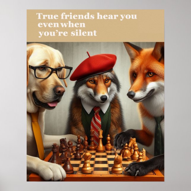 Wahre Freunde verstehen dich, ohne zu reden Poster (Vorne)