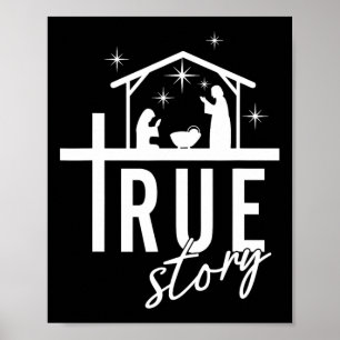 Wahre Geschichte der Geburt Jesu Weihnachten Kippe Poster