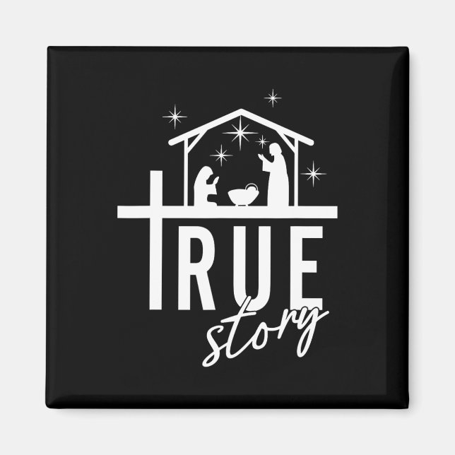 Wahre Geschichte Jesu Geburtsweihnachtskrippe Szen Magnet (Vorne)