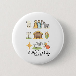 Wahre Geschichte Jesus Geburt Christi Christlich W Button