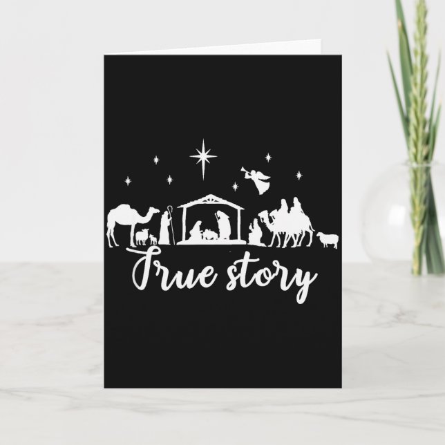 Wahre Geschichte Weihnachtsgeschenk Religiöse Weih Karte (Vorderseite)