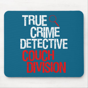 Wahre Kriminaldetektiv-Couch-Abteilung Illustratio Mousepad