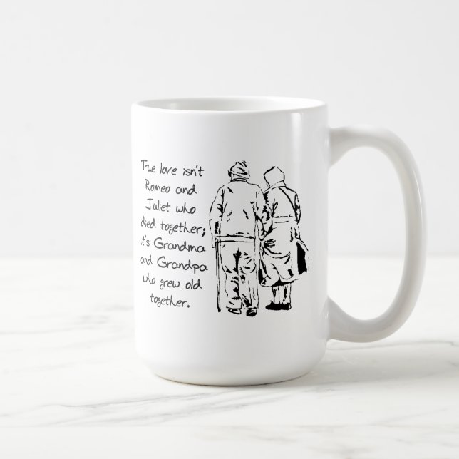 Wahre Liebe Groß und Klein Romantische Tasse (Rechts)