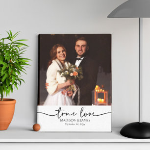 Wahre Liebe Hochzeitsfoto Leinwanddruck