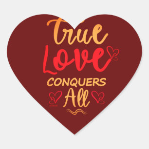 WAHRE LIEBE KONQUENT ALLE süße Valentingeschenke Herz-Aufkleber
