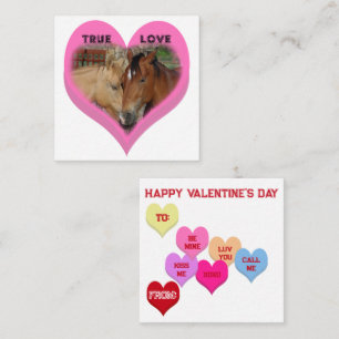 Wahre Liebe Pferde Konversationsherzen Valentinsta Mitteilungskarte