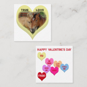 Wahre Liebe Pferde Konversationsherzen Valentinsta Mitteilungskarte