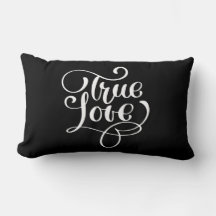 Wahre Liebe Schwarz-Weiß-Typografie Hochzeit Braut