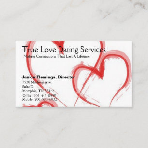 Wahre Liebe verabredete Service-Geschäfts-Karte Visitenkarte