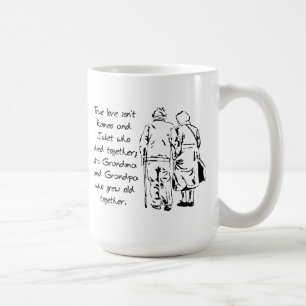Wahre Liebe wird alt Lustiger romantischer Becher Kaffeetasse