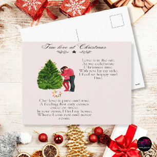 Wahre Liebe zu Weihnachten Romantisches Paar-Gedic