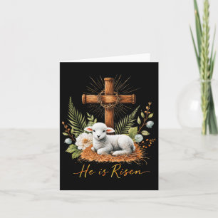 Wahre Osterfeier ist er Risen Lammkrone Thorn Cros Karte