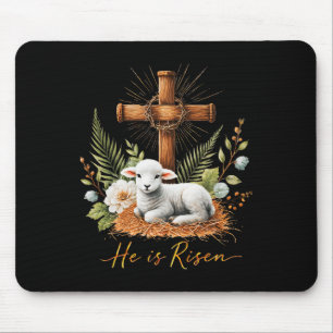 Wahre Osterfeier ist er Risen Lammkrone Thorn Cros Mousepad