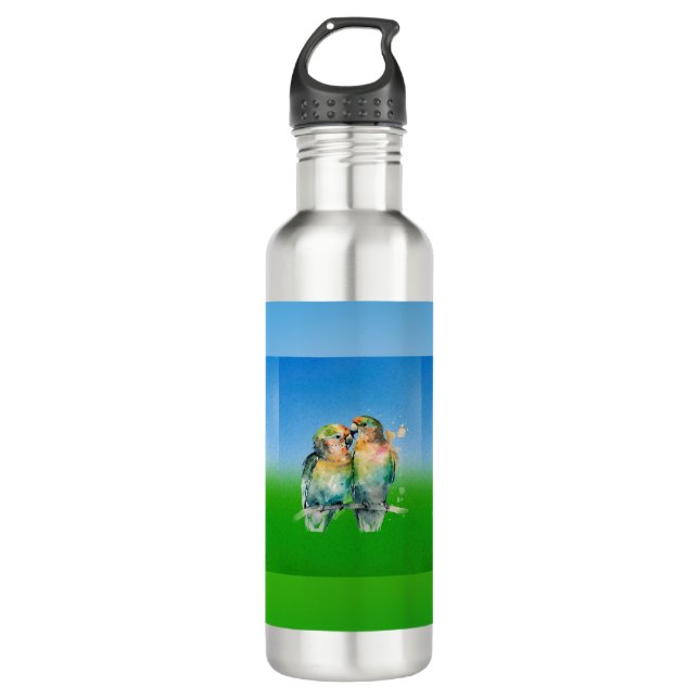 Wahre Zuhause und Leben Edelstahlflasche (Vorderseite)