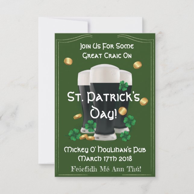 Wahren Iren-St Patrick Tageseinladungen Einladung (Vorderseite)
