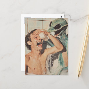 Während der Badewanne taucht eine badegefickte Ali Postkarte