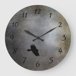 Während die Crow durch die Zeit fliegt Große Wanduhr