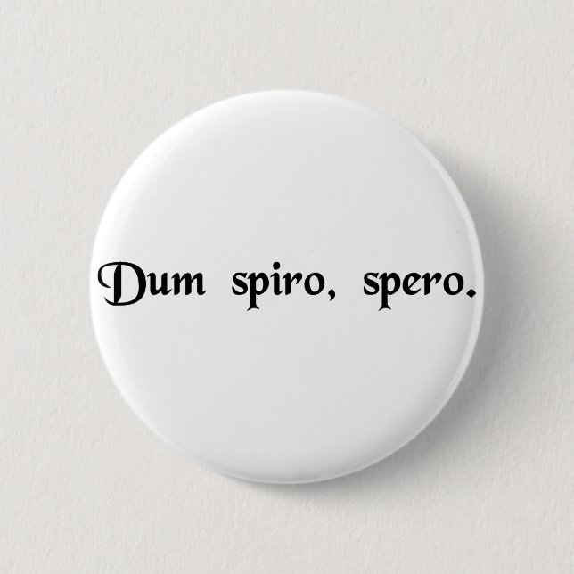 Während ich atme, hoffe ich button (Vorderseite)