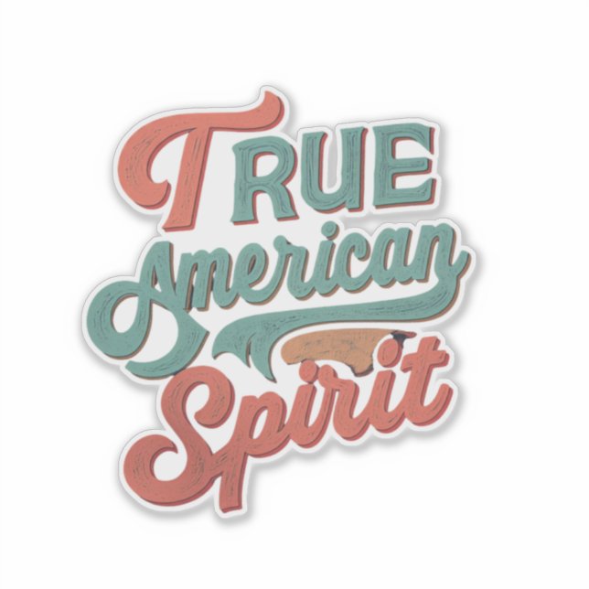 wahrer amerikanischer Geist Aufkleber (Vorderseite)