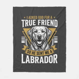 Wahrer Freund Labrador Hund Fleecedecke